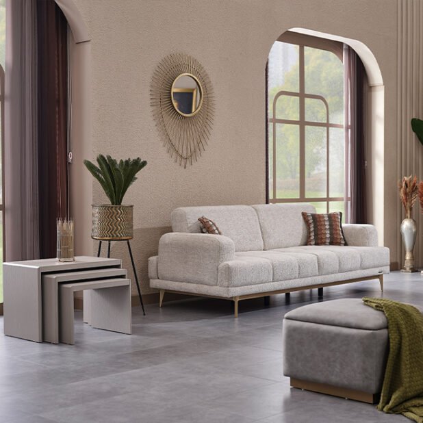 Alara Living - 3 Seater Sofa with Pillows