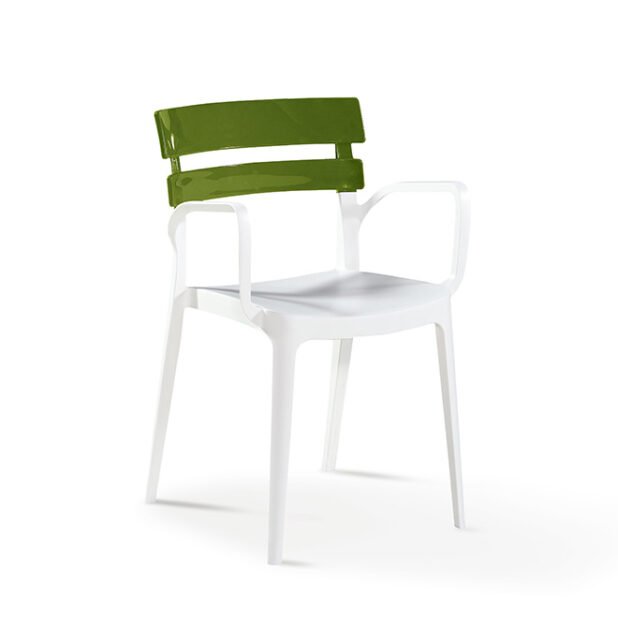 Beatruce Chair White/ Green