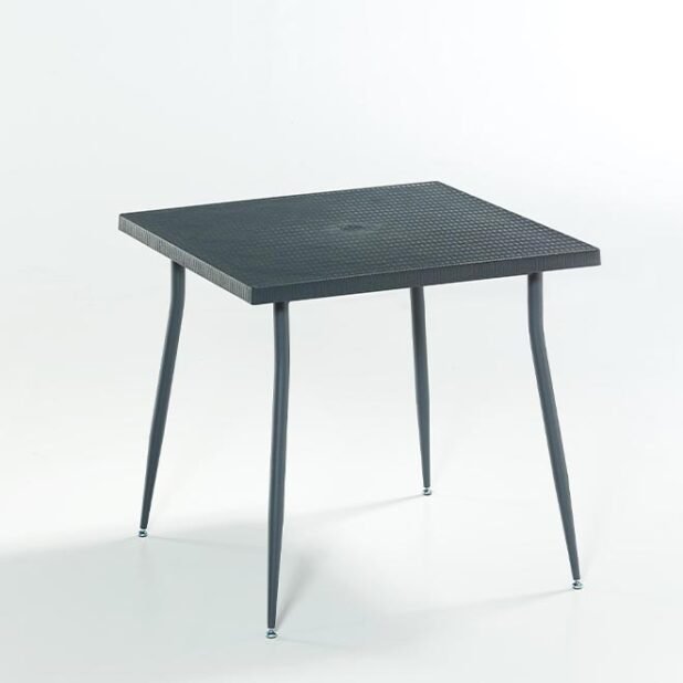 Carmen Table 80x80 Rattan Dark Grey