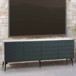 Marsila Geometric Design Dark Grey TV Unit