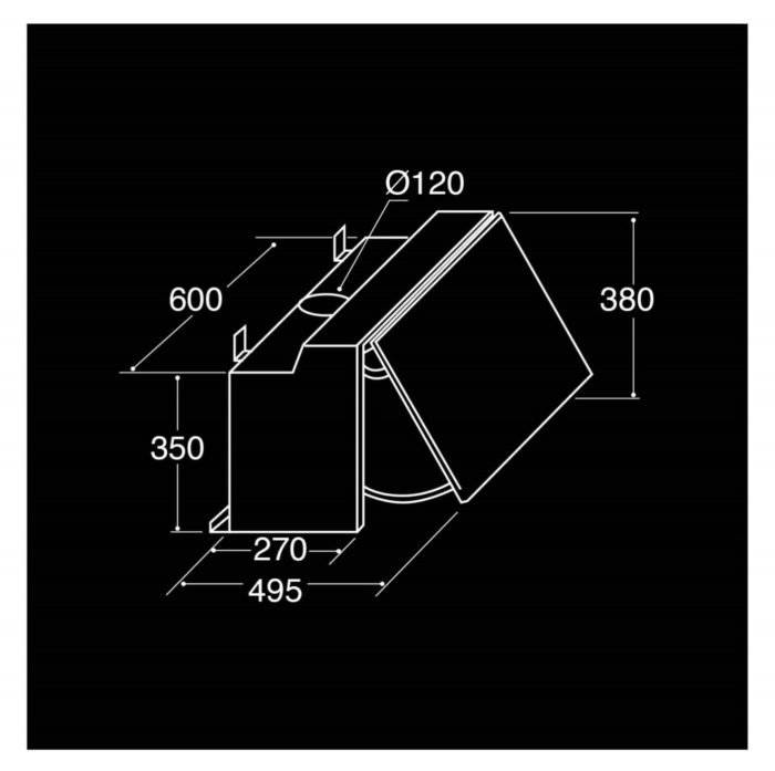 CDA EIN60FSI 60cm Integrated Cooker Hood - Silver - Image 2