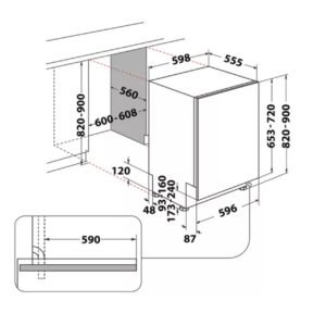 Hotpoint H2I HD526 UK Full-Size Fully Integrated Dishwasher - Image 4