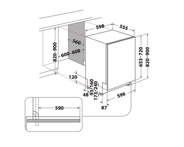 Hotpoint H2I HD526 UK Full-Size Fully Integrated Dishwasher - Image 4