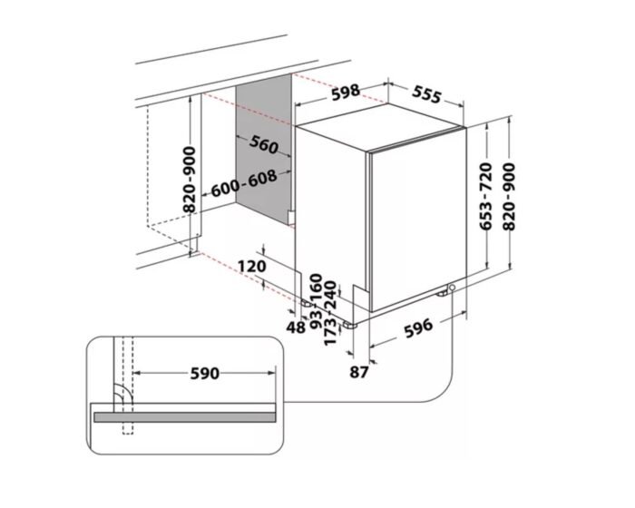 Hotpoint H2I HD526 UK Full-Size Fully Integrated Dishwasher - Image 4
