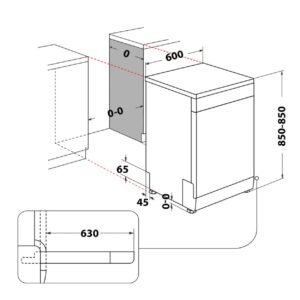 Hotpoint H7FHS41UK Maxi Space Freestanding White Dishwasher - Image 5