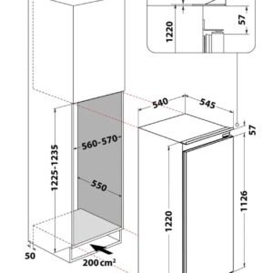 Hotpoint HSZ 12 A2D.UK 1 Built-In Tall Fridge with Icebox - Sliding Hinge - Image 3