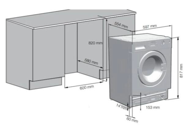 Blomberg LWI284410 8kg 1400 RPM Integrated Washing Machine - Image 3