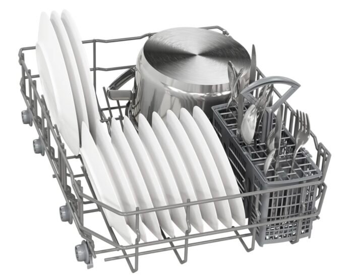 Bosch SPV2HKX42G Series 2 Fully Integrated Slimline Dishwasher, Stainless Steel - Image 2