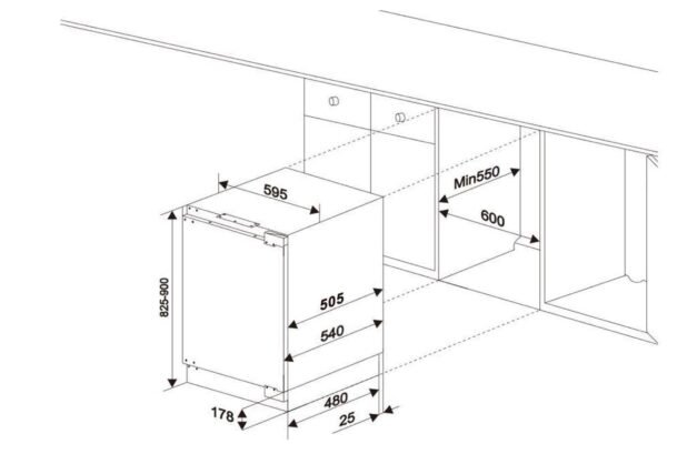 SIA UB01FIB Integrated Under-Counter Fridge With Icebox In White - Image 3