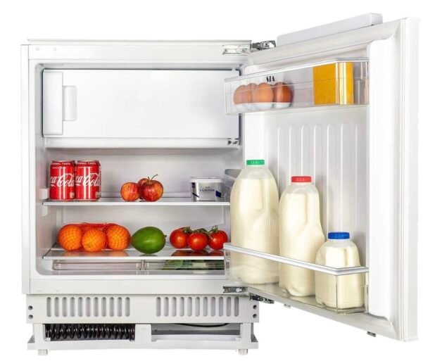 SIA UB01FIB Integrated Under-Counter Fridge With Icebox In White - Image 2