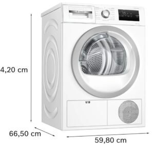 Bosch WTH85223GB Series 4 Freestanding Heat Pump Tumble Dryer, 8kg Load, White - Image 5