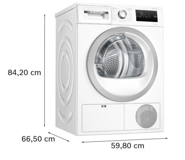 Bosch WTH85223GB Series 4 Freestanding Heat Pump Tumble Dryer, 8kg Load, White - Image 2