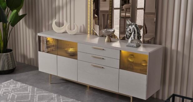 Alara Dining - Console Table with Mirror - Image 3