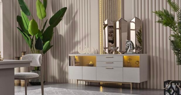 Alara Dining - Console Table with Mirror - Image 2