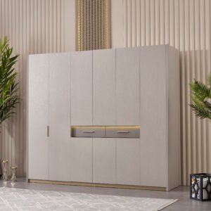 Alara Bedroom Collection 5 Door Wardrobe - Image 3