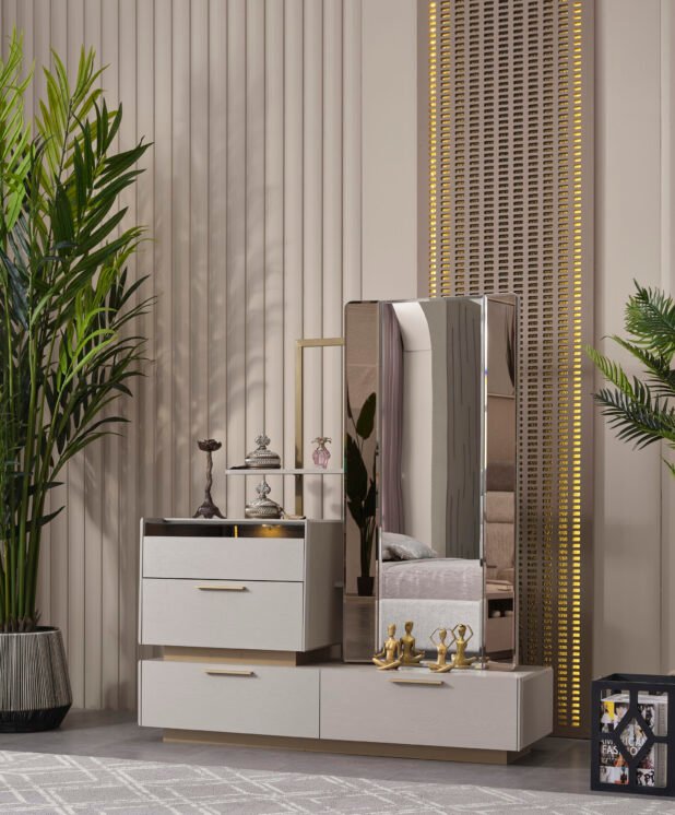 Alara Bedroom Dresser with Mirror - Image 2