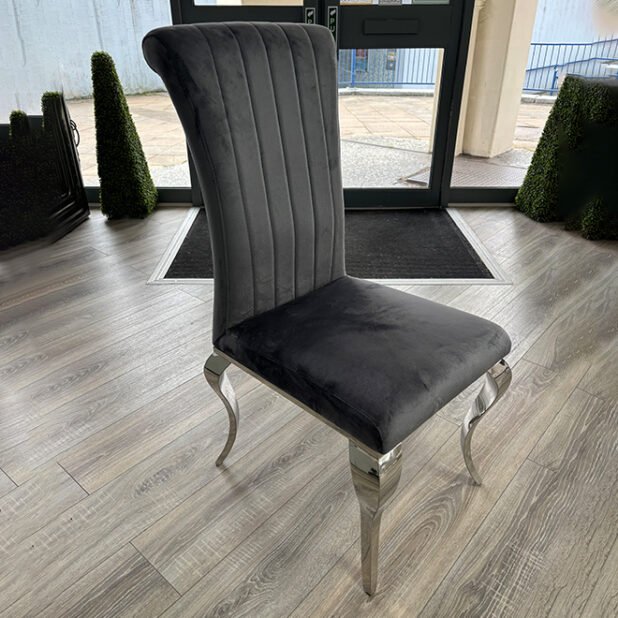 Ariana Velvet Grey Dining Chair