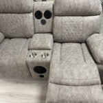 Stella 2 Seater & 2 Seater Electric Recliner Sofa Set with Speakers - Suede Pink