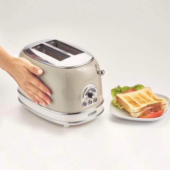 Ariete AR5513 Vintage 2 Slice Toaster - Cream