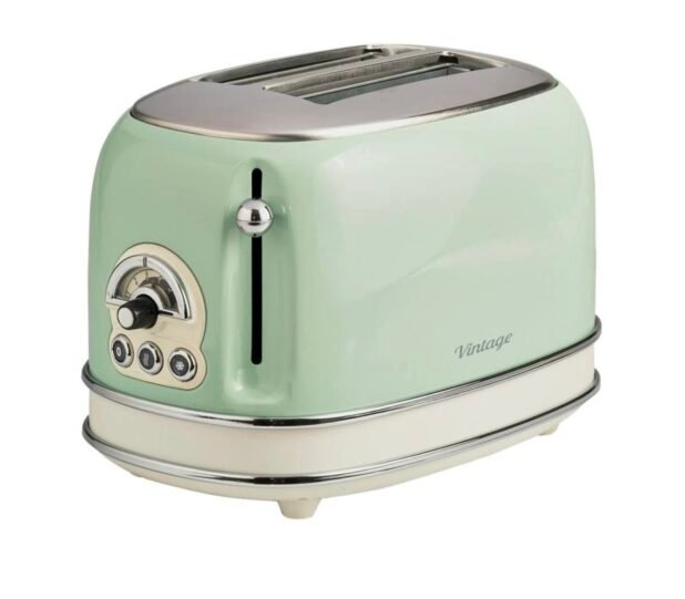 Ariete AR5514 Vintage 2 Slice Toaster - Green