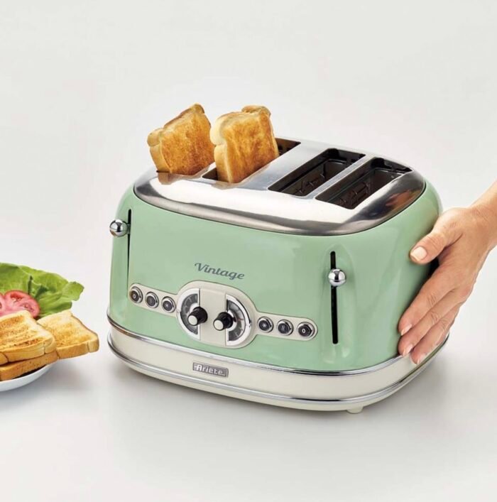 Ariete AR5604 Vintage 4 Slice Toaster - Green - Image 2