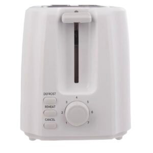 Igenix IG3011 2 Slice Toaster, Deep Slots and  Adjustable Browning Control, Removable Crumb Tray  for Easy Cleaning, Defrost and Reheat Function, 750 W  White - Image 3