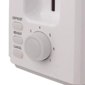 Igenix IG3011 2 Slice Toaster, Deep Slots and  Adjustable Browning Control, Removable Crumb Tray  for Easy Cleaning, Defrost and Reheat Function, 750 W  White - Image 4
