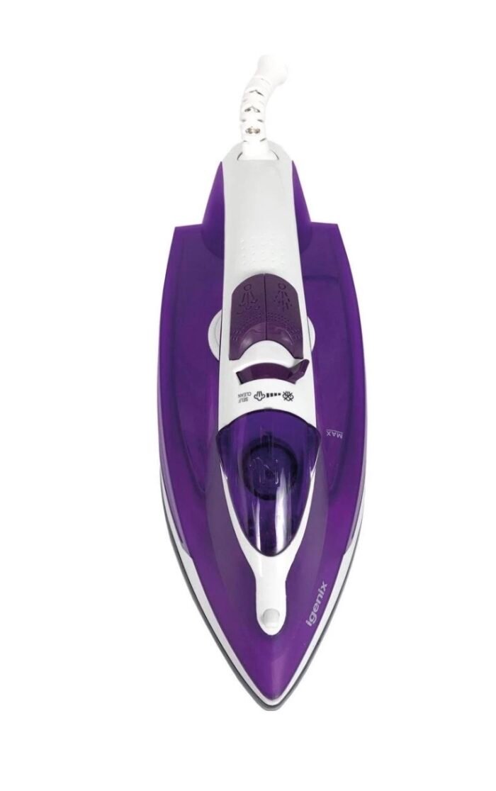 Igenix IG3122 Power Stream 2200W Steam Iron - Purple & White - Image 2