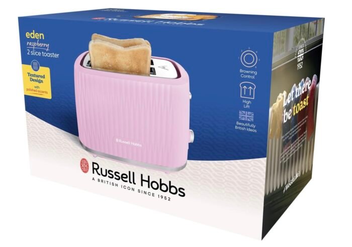 Russell Hobbs RH7362 2 Slice Eden Toaster - Raspberry - Image 2