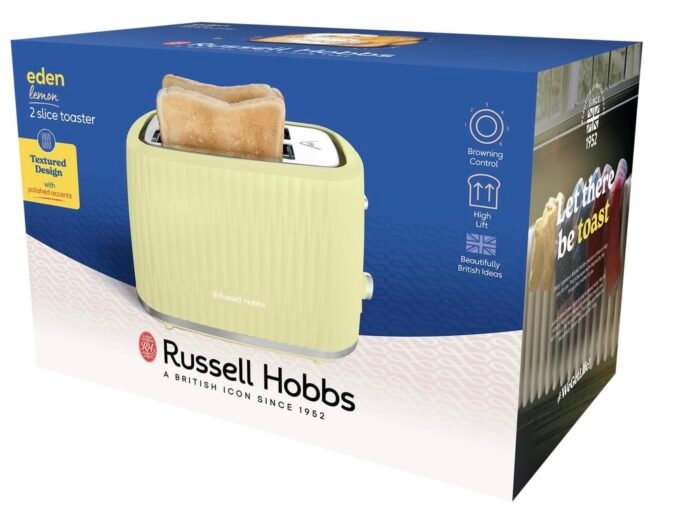 Russell Hobbs RH7363 2 Slice Eden Toaster - Lemon - Image 2